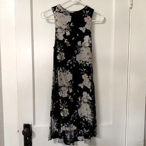 Hi-low racerback floral dress